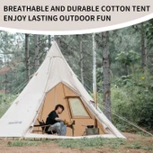 Naturehike Profound 9.6 Carpa Glamping Aile Çadırı | Cotton Pyramid Kanvas | - 3