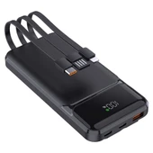 PowerBoost NIGHT 125B 10000mAh 22.5W Dahili Kablolu LCD Siyah Tasinabilir Sarj Cihazi Powerbank - 4