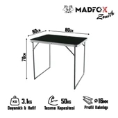 Madfox Zenith Katlanır Kamp Masası - 7