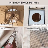 Naturehike Profound 9.6 Carpa Glamping Aile Çadırı | Cotton Pyramid Kanvas | - 4