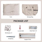 Naturehike Profound 9.6 Carpa Glamping Aile Çadırı | Cotton Pyramid Kanvas | - 5