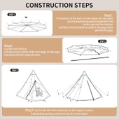 Naturehike Profound 9.6 Carpa Glamping Aile Çadırı | Cotton Pyramid Kanvas | - 6