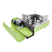 Orcamp Tekli Mini Portatif Kamp Ocak ve 3 Adet 227 gr Gaz Kartuş Seti Yeşil - 2