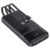 PowerBoost NIGHT 135B 10000mAh 22.5WDahiliKablo LCD GizliLED Siyah Tasinabilir Sarj Cihazi Powerbank - 1