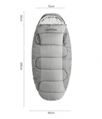 Naturehike PS400 Oval Ultralight Uyku Tulumu -12°C ( Cloudy Grey ) - 2