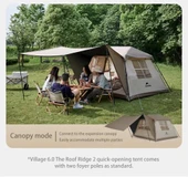 Naturehike Village 5.0 Otomatik Kurulum 4 Kişilik Kamp Çadır - 6