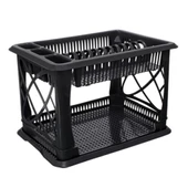 Omnipazar ELF-306 Plastik Çift Katlı Lüks Bulaşık Kurutmalık Tabaklık - 1