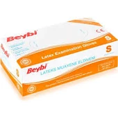 Beybi Lateks Pudralı Muayene Eldiveni S (Small) 100 Lü - 1