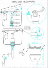 Visam Deniz 2000 Stoplu Spiral Dirsekli Klozet Üstü Rezervuar - 3