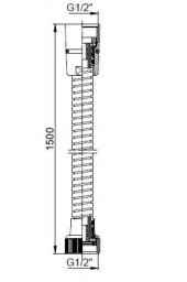 Ar Duş Hortumu Spirali (150 Cm Kenetli) 102141008-BM - 2
