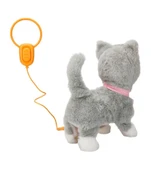 Peluş Sevimli Kedi Gigi Hareketli Sesli Gri Renk thumbnail 2