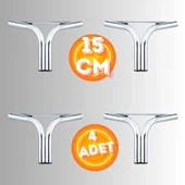 15 CM METAL MAGNOLİA KOLTUK AYAĞI MOBİLYA AYAĞI ÜNİTE AYAĞI KONSOL AYAĞI PUF BERJER AYAĞI (4 ADET) thumbnail 1