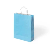 Mavi Büküm Saplı Kraft Çanta 18x24cm - 1