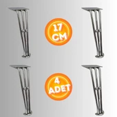 17 CM METAL BONCUKLU KOLTUK AYAĞI MOBİLYA AYAĞI ÜNİTE AYAĞI KONSOL AYAĞI PUF BERJER AYAĞI (4ADET) thumbnail 1