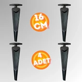 16 CM METAL KLAS KOLTUK AYAĞI MOBİLYA AYAĞI ÜNİTE AYAĞI KONSOL AYAĞI PUF BERJER AYAĞI (4 ADET) thumbnail 3