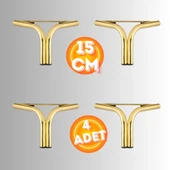 15 CM METAL MAGNOLİA KOLTUK AYAĞI MOBİLYA AYAĞI ÜNİTE AYAĞI KONSOL AYAĞI PUF BERJER AYAĞI (4 ADET) thumbnail 2
