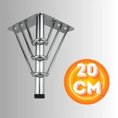 20 CM METAL 3 TELLİ KOLTUK AYAĞI MOBİLYA AYAĞI ÜNİTE AYAĞI KONSOL AYAĞI PUF BERJER AYAĞI thumbnail 1