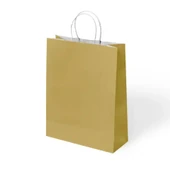 Altın Büküm Saplı Kraft Çanta 25x31cm - 1
