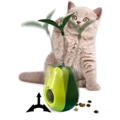 Avokado Şeklinde Kedi Naneli ve Mama Hazneli Kedi Oyuncağı - 8