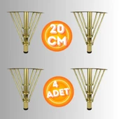 20 CM METAL 3 TELLİ KOLTUK AYAĞI MOBİLYA AYAĞI ÜNİTE AYAĞI KONSOL AYAĞI PUF BERJER AYAĞI (4 ADET) thumbnail 2