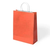 Turuncu Büküm Saplı Kraft Çanta 25x31cm - 1