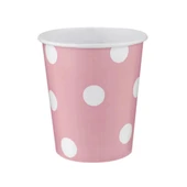 Pembe Puantiyeli Karton Bardak - 1