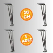 20 CM METAL BONCUKLU KOLTUK AYAĞI MOBİLYA AYAĞI ÜNİTE AYAĞI KONSOL AYAĞI PUF BERJER AYAĞI (4ADET) thumbnail 1