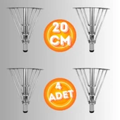 20 CM METAL 3 TELLİ KOLTUK AYAĞI MOBİLYA AYAĞI ÜNİTE AYAĞI KONSOL AYAĞI PUF BERJER AYAĞI (4 ADET) thumbnail 1