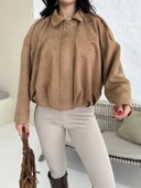 Süet Apoletli Bomber Ceket thumbnail 5