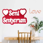 Seni Seviyorum El Yazılı Strafor Süs - 1