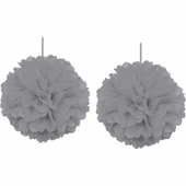 Gümüş Ponpon Süs 30 cm 2'li - 2