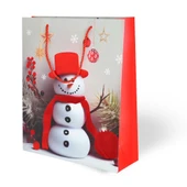Yılbaşı Varak Baskılı Lüks Karton Çanta 26x32 - Noel - 1