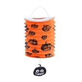 Halloween Bal Kabağı Desenli Turuncu Gemici Fener - 2