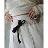 Lucky Life Kadın Uzun Kollu Nope Baskılı Beli Ribanalı Ikili Takım - 5