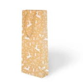Yılbaşı Varak Baskılı Lüks Karton Çanta 12x35 - Gold Detaylı - 3