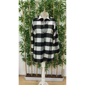 Lucky Life Kadın Uzun Kollu Ekoseli önden Düğmeli Dokuma Uzun Gömlek - 7