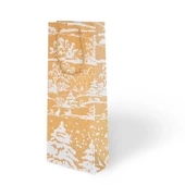 Yılbaşı Varak Baskılı Lüks Karton Çanta 12x35 - Gold Detaylı - 1