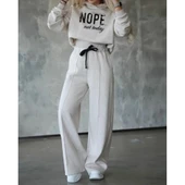 Lucky Life Kadın Uzun Kollu Nope Baskılı Beli Ribanalı Ikili Takım - 4