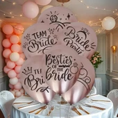 Team Bride Baskılı Krom Balon 12" - 1