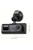 DV300 Yeni 3 Kameralı Araç İçi Kayıt Kamerası Trafik Recorder 2 İnç IPS Ekran Full HD 1080p - 2