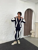 Erkek Premium Parçalı Eşofman Takım - Dik Yaka Fermuarlı Sweatshirt, - Siyah thumbnail 8