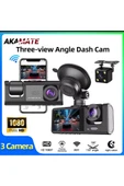 3 Kanal Araba DVR HD 1080P 3 Lensli Araç İçi KameraÜç Yönlü Kamera DVR Kaydedici Video - 1