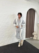 Erkek Premium Parçalı Eşofman Takım - Dik Yaka Fermuarlı Sweatshirt, - Gri thumbnail 7