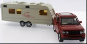 Kırmızı Metal Araçlı Karavan Mk1021 - 4