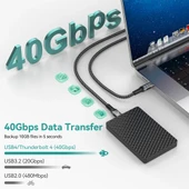 Plentiful Usb 4.0 Çift Taraflı Type-c 240W 40 GBPS 8k 60Hz  Data Aktarım ,Type-C Hızlı Şarj  1Mt - 4