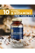 Nutraxin B Complex Vitamin 60 Tablet - B1, B2, B3, B5, B6, B12, Folik Asit, Biotin, Kolin, İnositol thumbnail 3