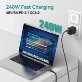 Plentiful Usb 4.0 Çift Taraflı Type-c 240W 40 GBPS 8k 60Hz  Data Aktarım ,Type-C Hızlı Şarj  1Mt - 5
