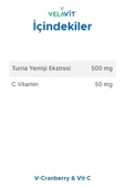 Velavit V-Cranberry & Vit C 30 Kapsül thumbnail 2