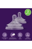 Philips Avent Natural Response 2'li Biberon Emziği, 2 Numara, 0 Ay+ thumbnail 1