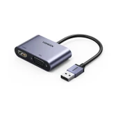 UGREEN 20518 CM449 USB 3.0 1080P 60Hz Full HD HDMI VGA Dönüştürücü Adaptör Alüminyum ABS ve PC Malze - 1